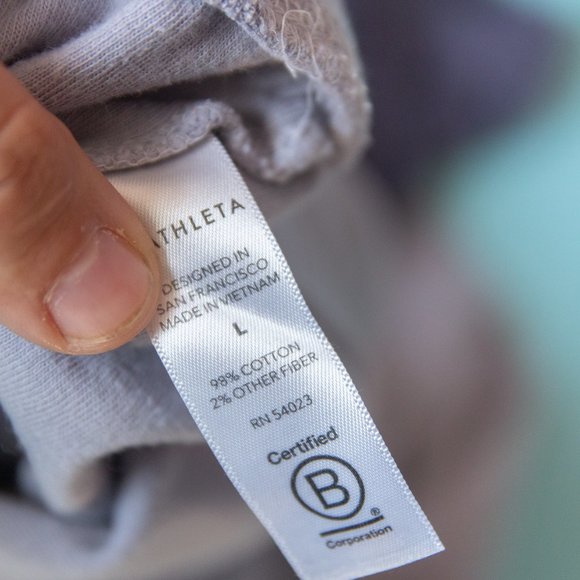 Athleta Sundown Blue Dip Dye Ombre Long Sleeve Pullover Sweatshirt Size Large - Picture 7 of 10